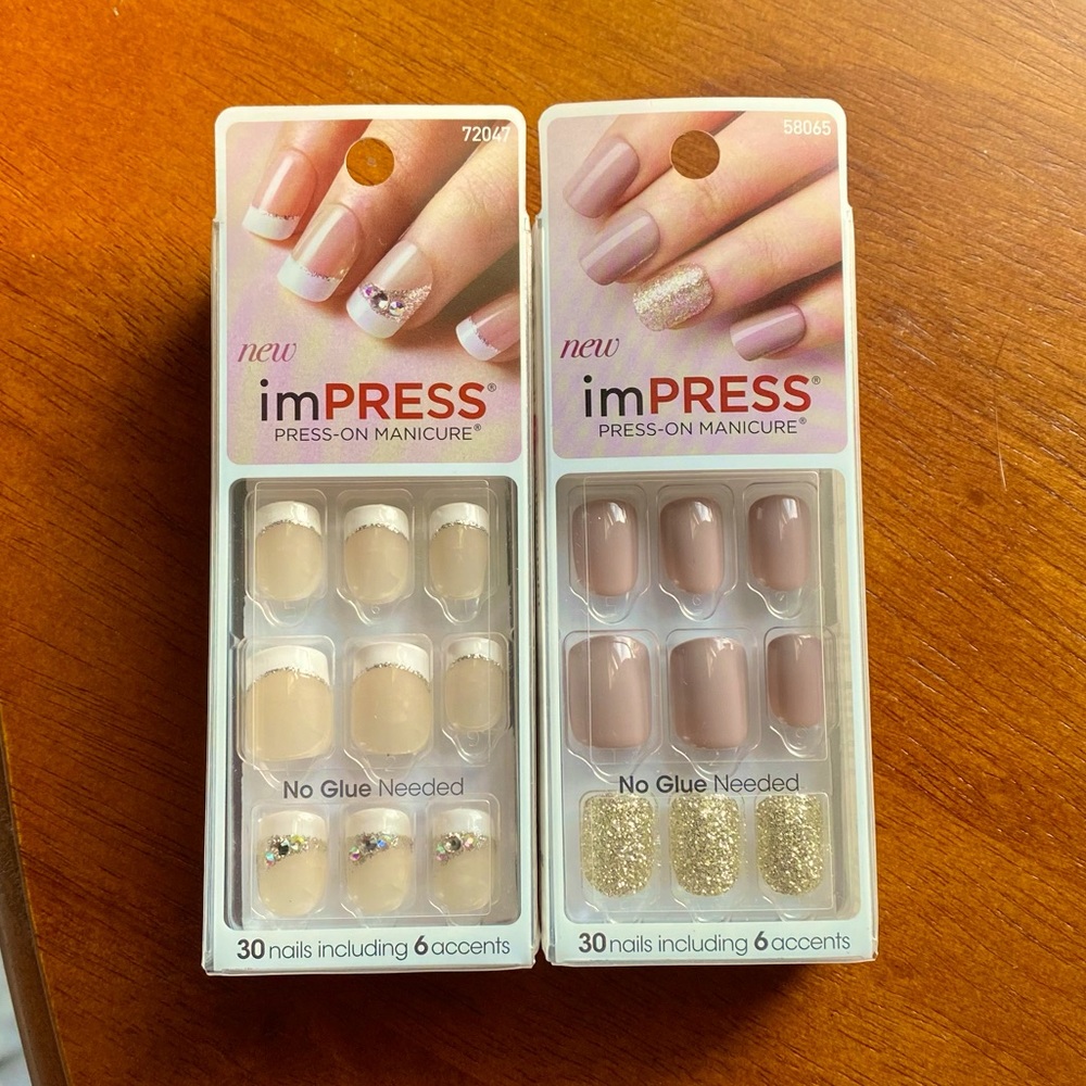 🛍️ 5/$25 New Kiss Impress Press on Gel Manicure Bundle